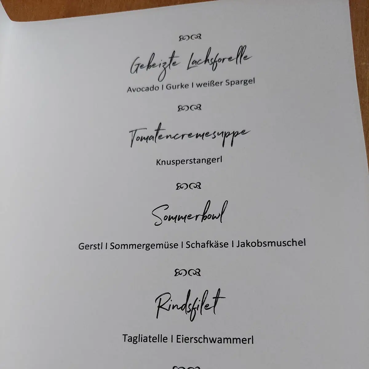Speisekarte photo 1