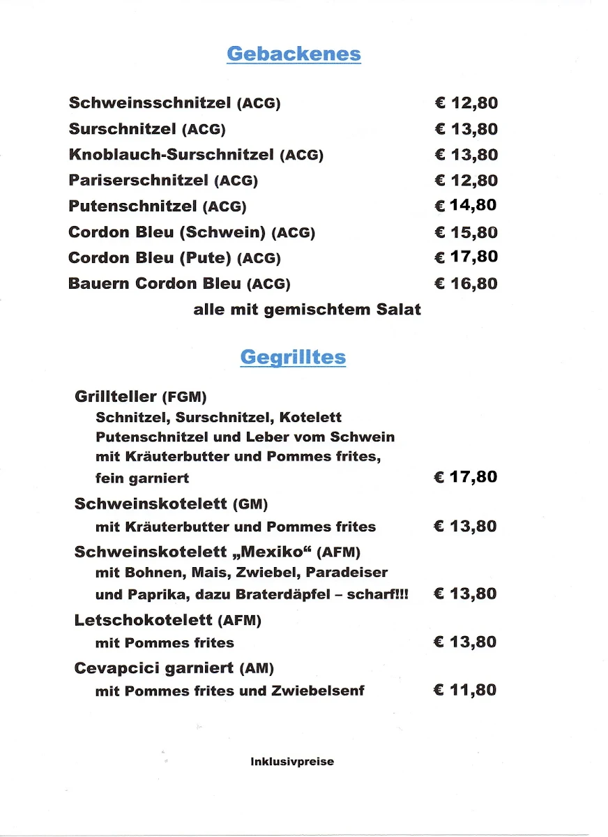 Speisekarte photo 1