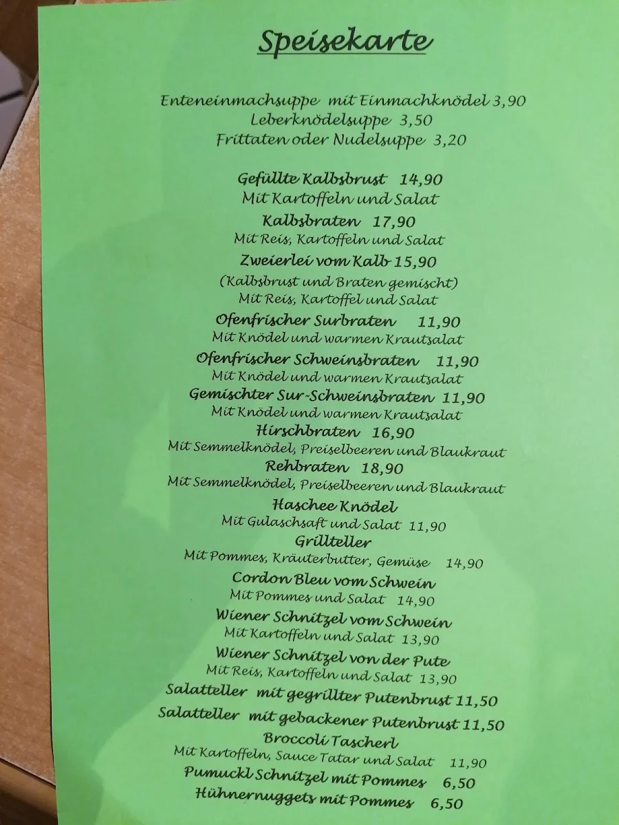 Speisekarte photo 2
