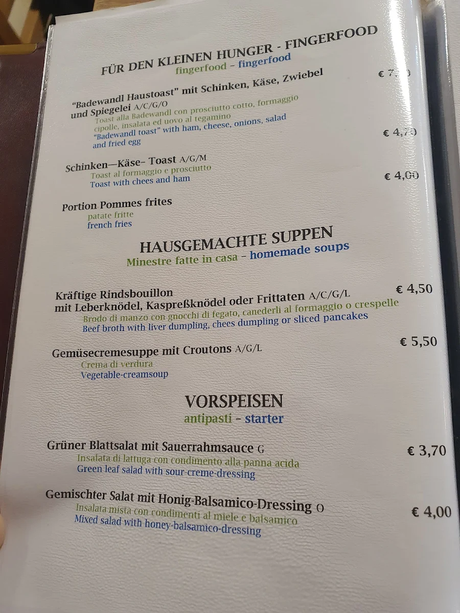 Speisekarte photo 2