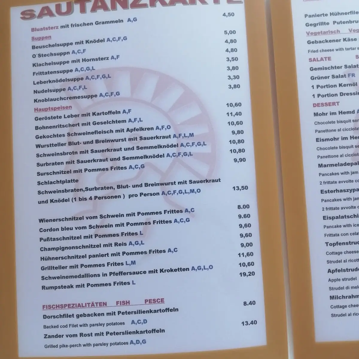 Speisekarte photo 2