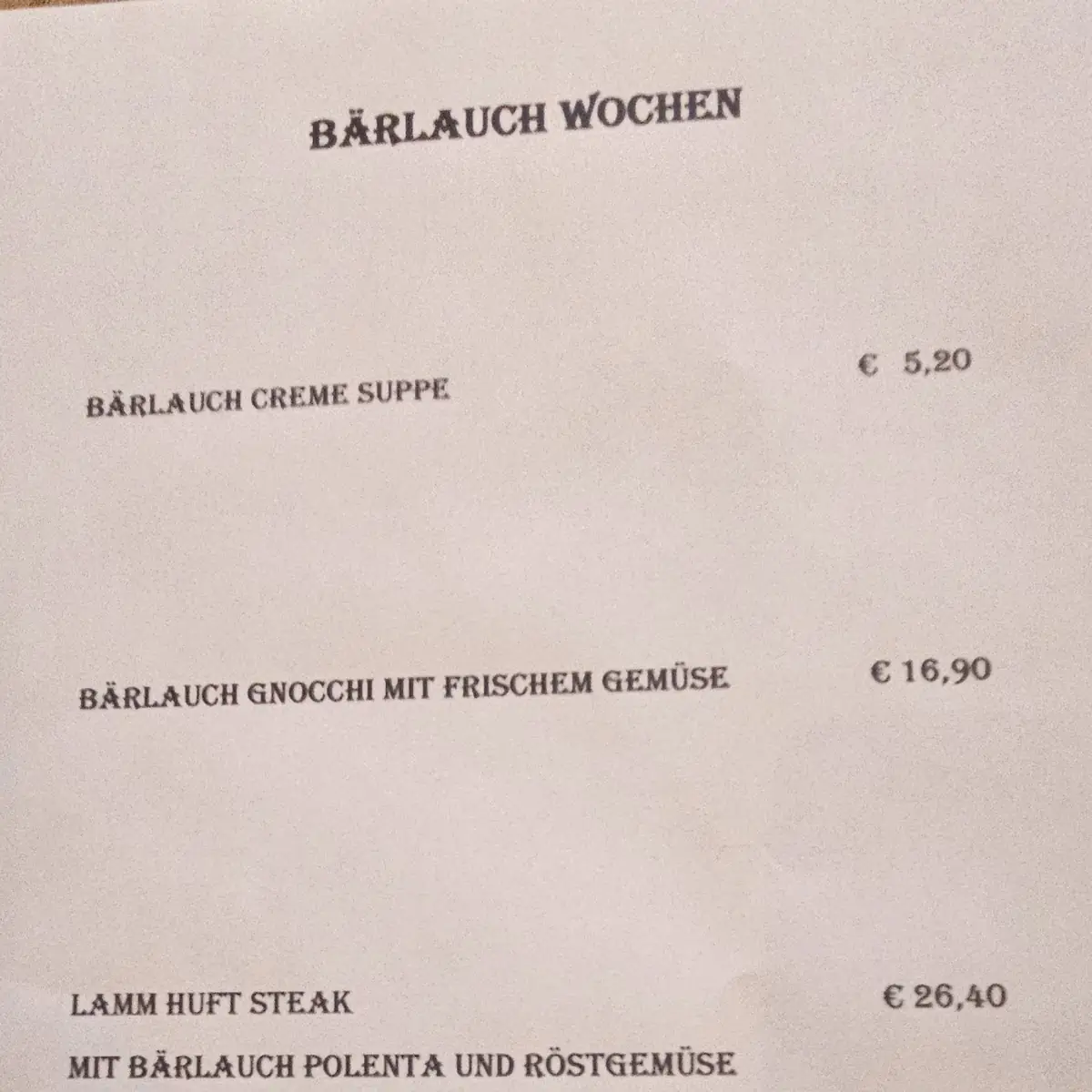 Speisekarte photo 9