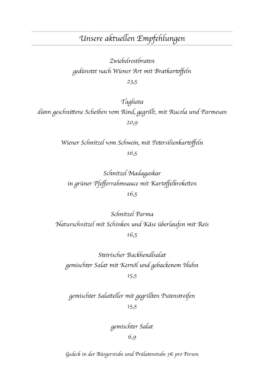 Speisekarte photo 1