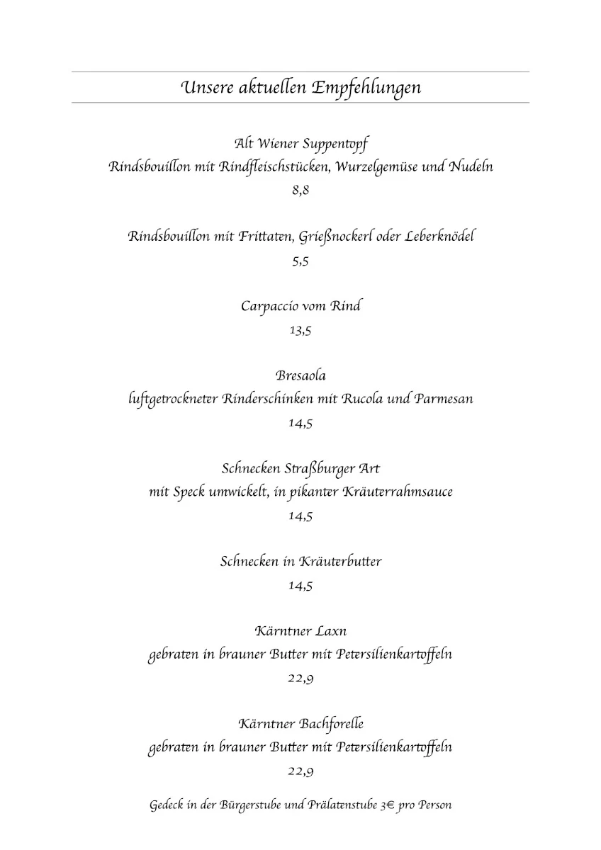 Speisekarte photo 2
