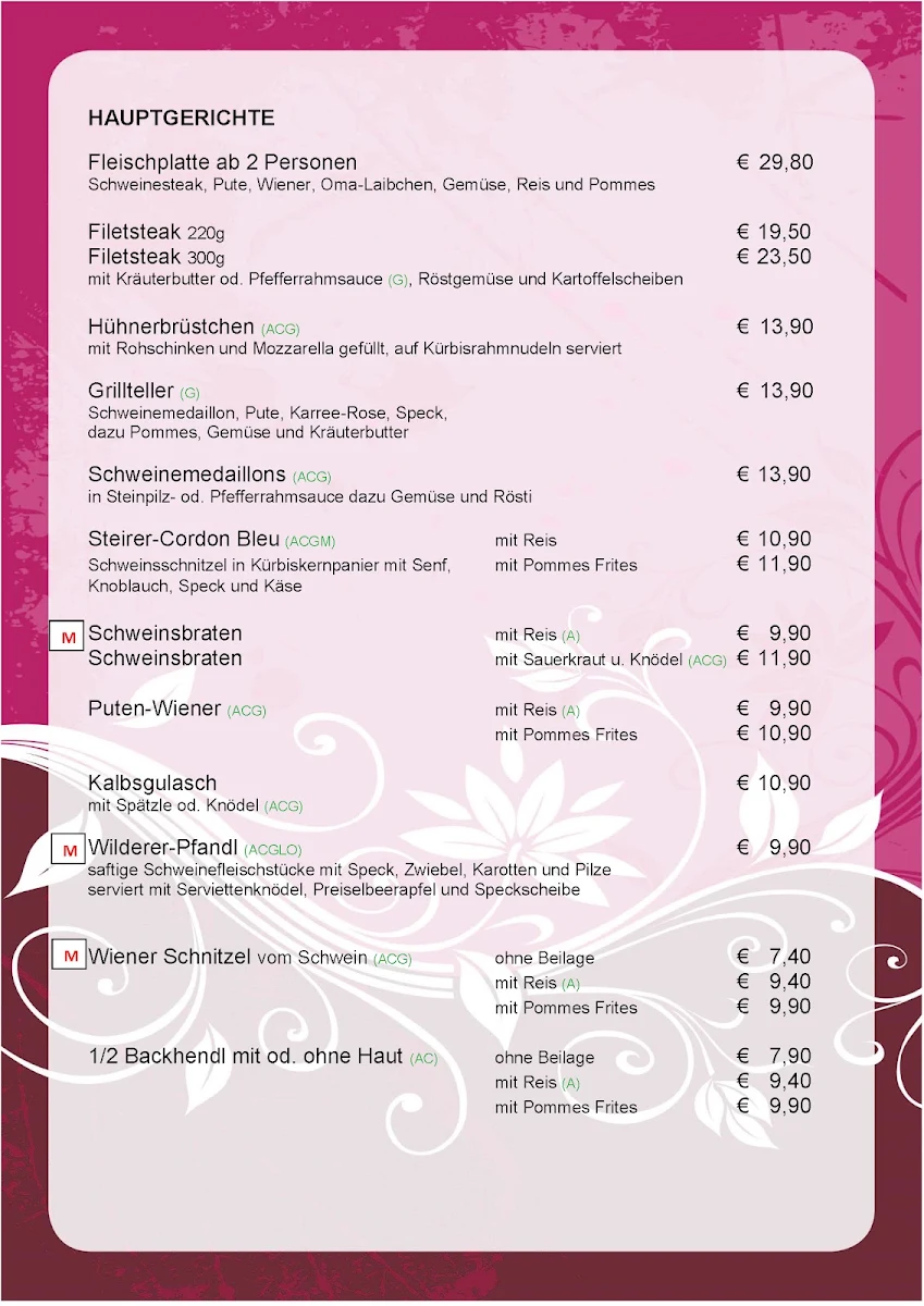 Speisekarte photo 1