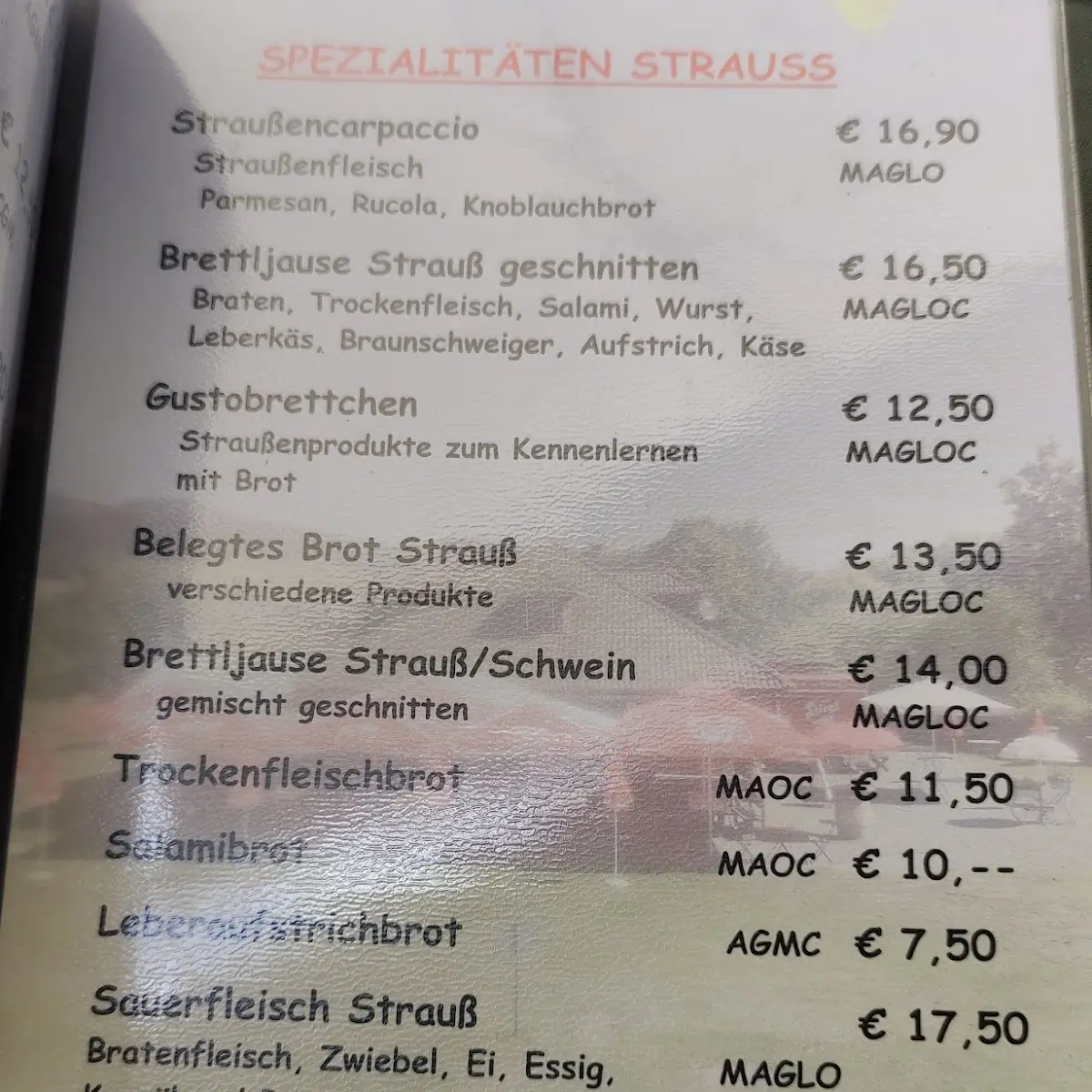 Speisekarte photo 1
