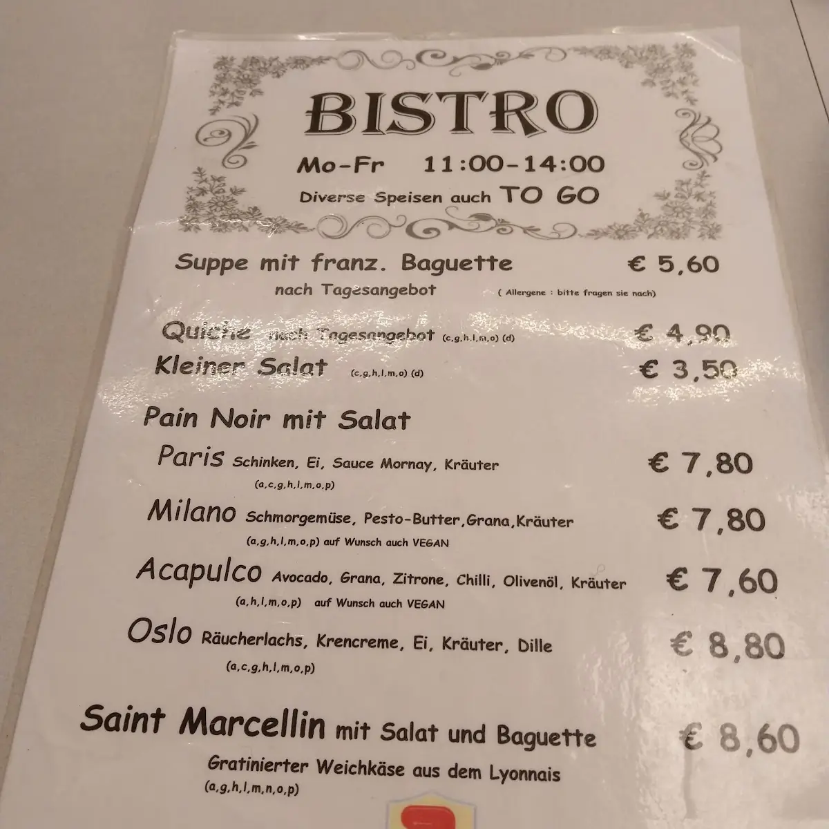 Speisekarte photo 1
