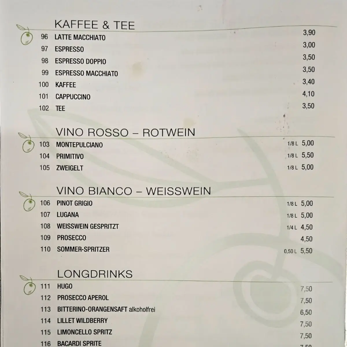 Speisekarte photo 1