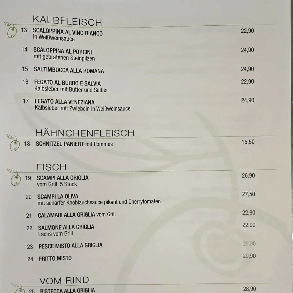 Speisekarte photo 2
