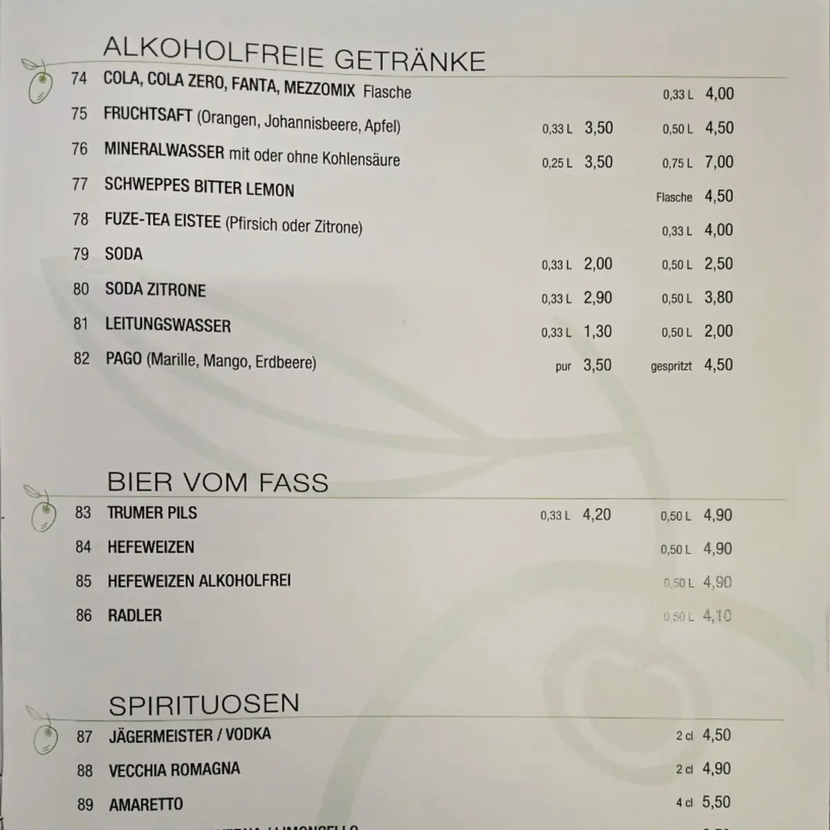 Speisekarte photo 3