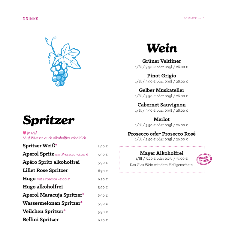 Speisekarte, Le Burger Klagenfurt