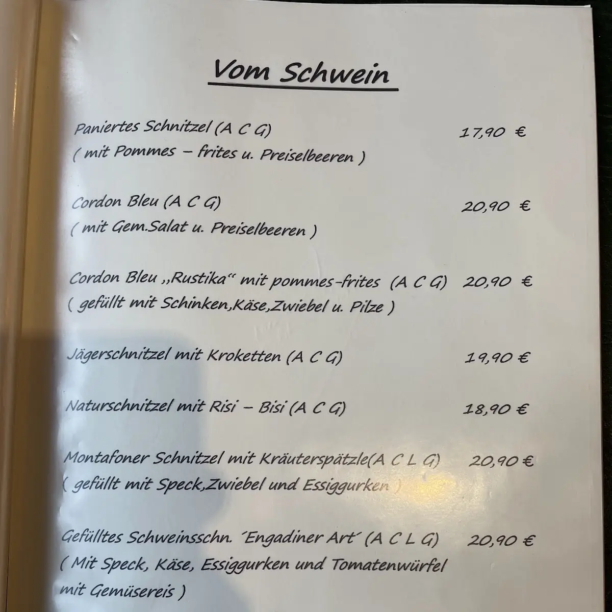Speisekarte photo 4