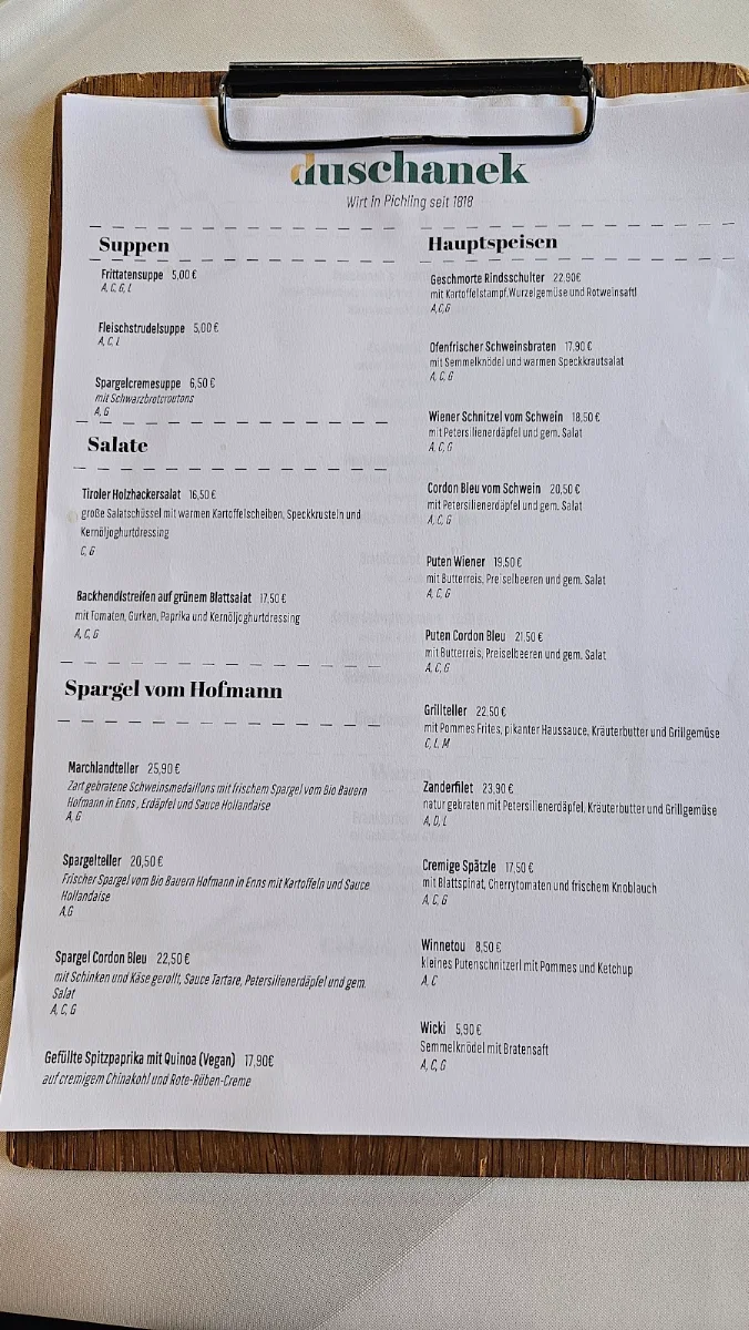 Speisekarte photo 1