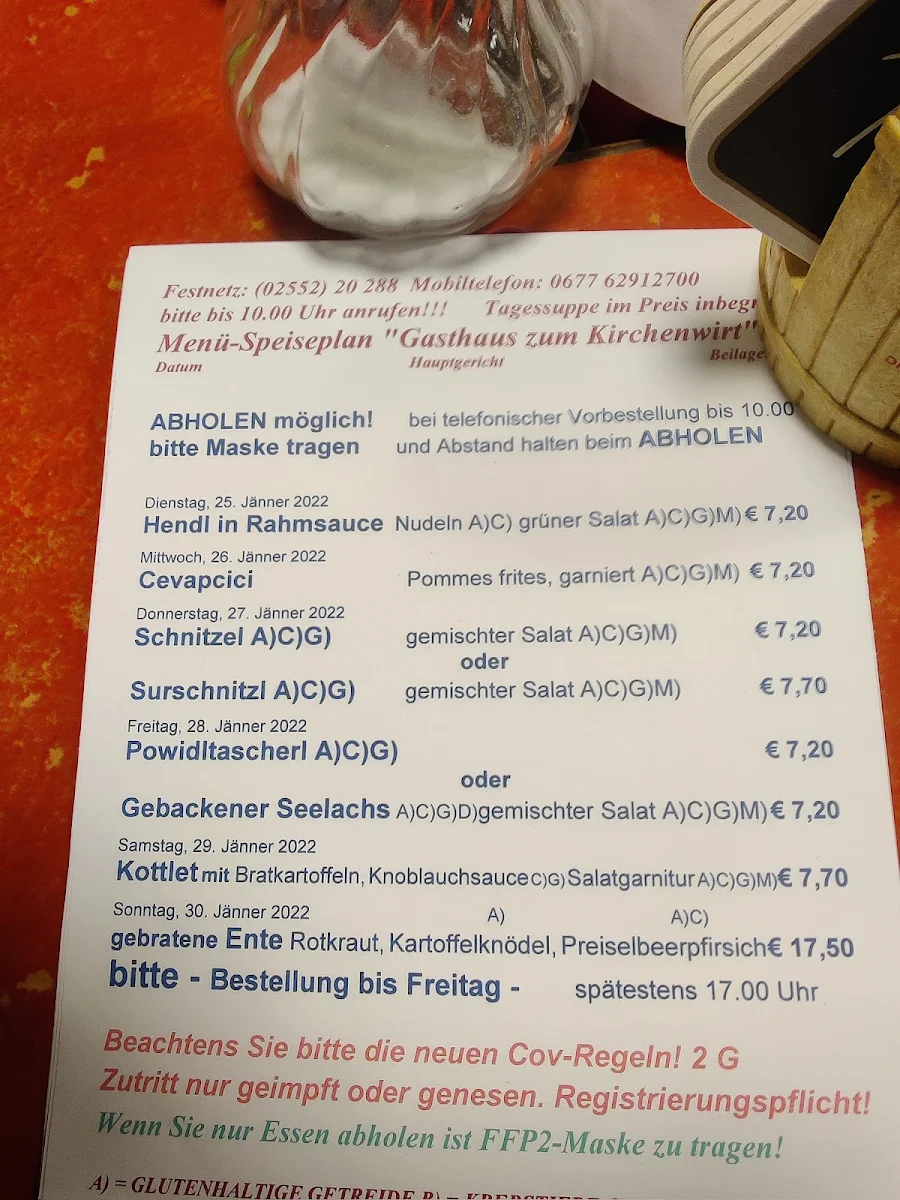Speisekarte photo 1