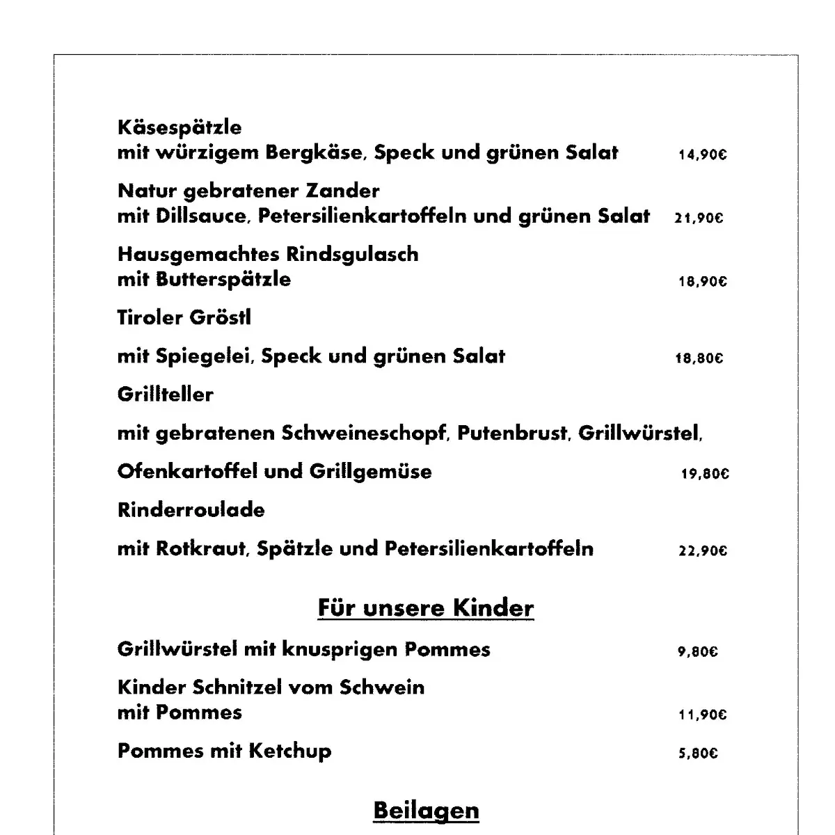 Speisekarte photo 3