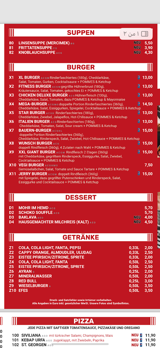 Speisekarte photo 5