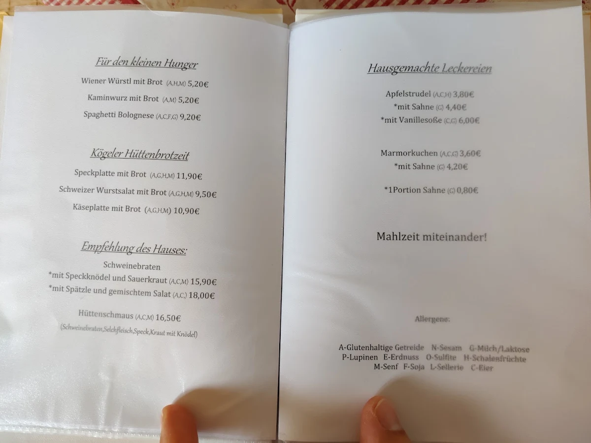 Speisekarte photo 2