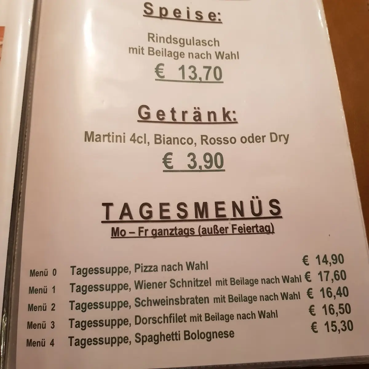 Speisekarte photo 4