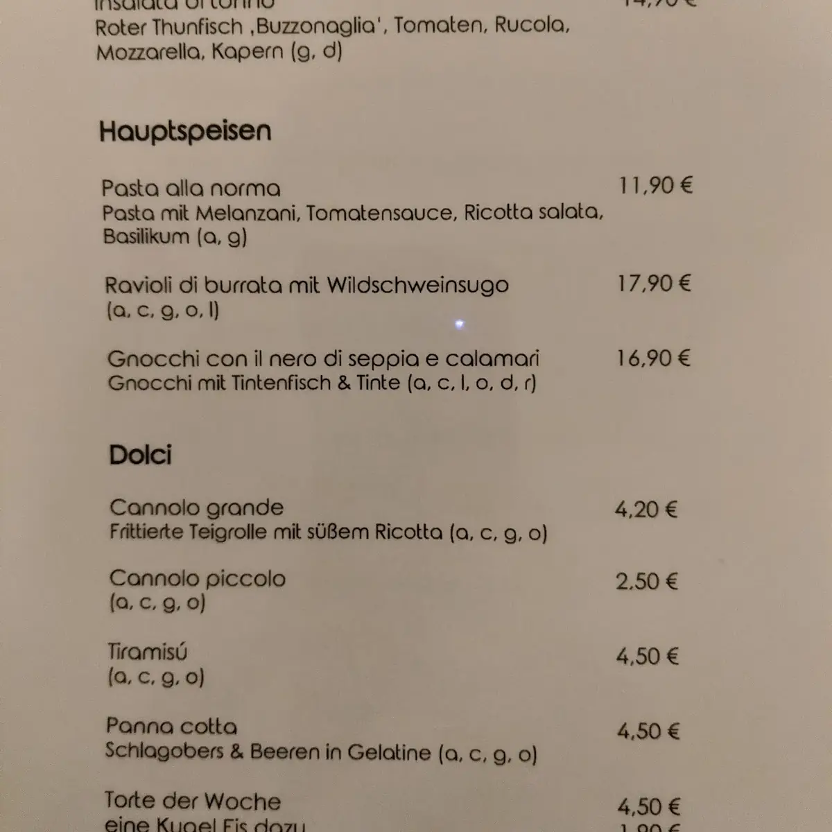 Speisekarte photo 5