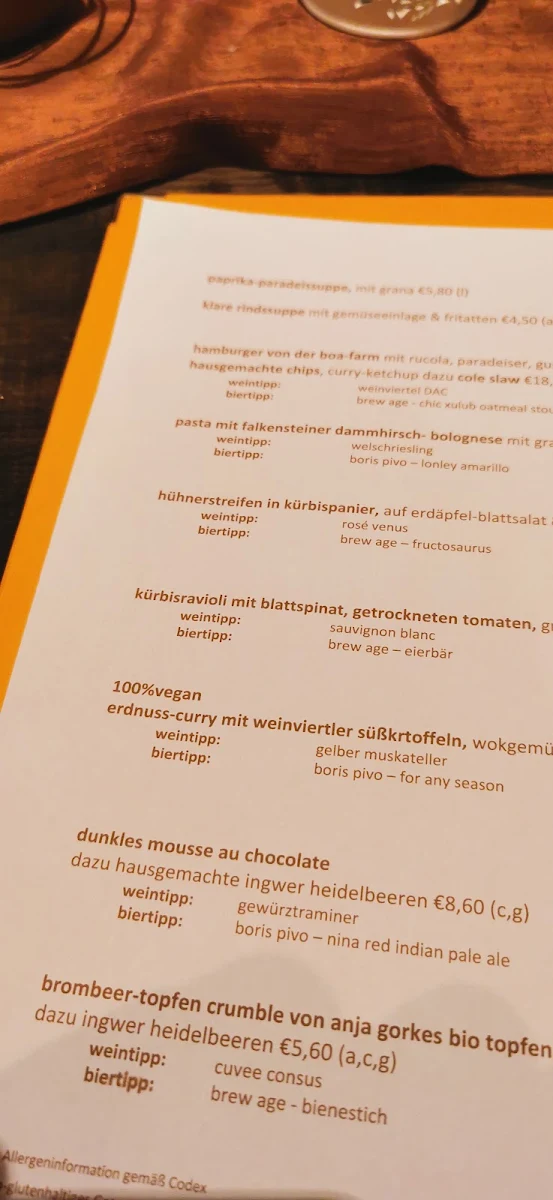 Speisekarte photo 2