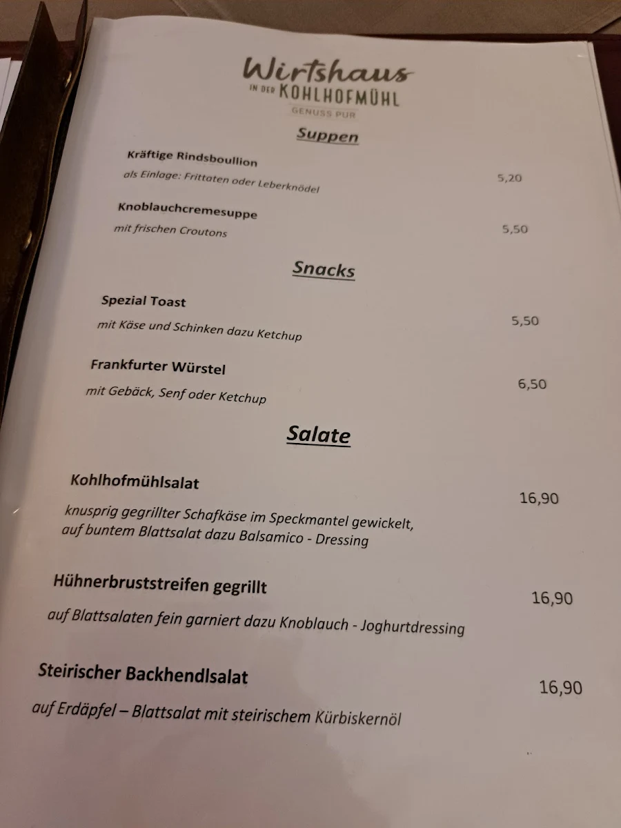 Speisekarte photo 1