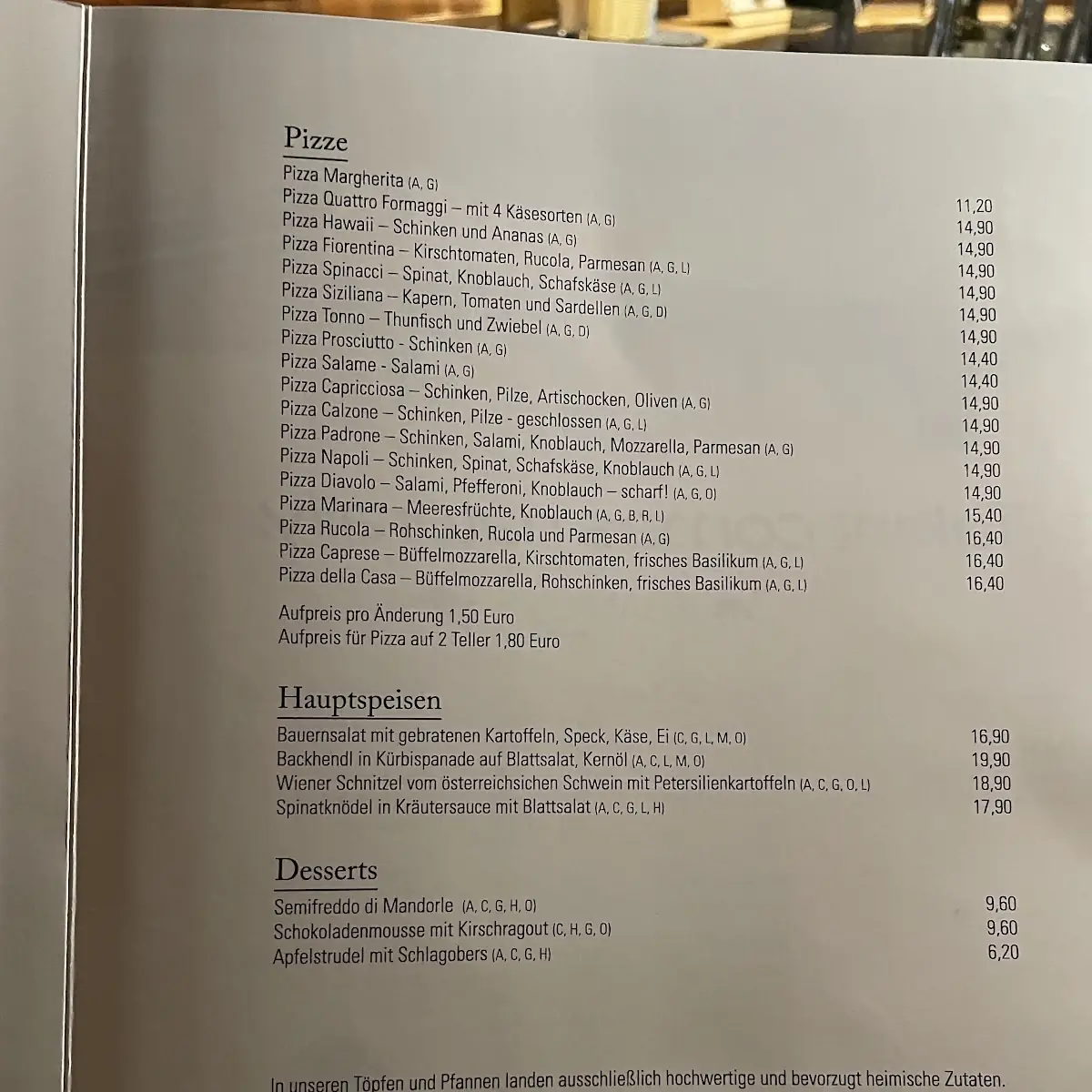 Speisekarte photo 8