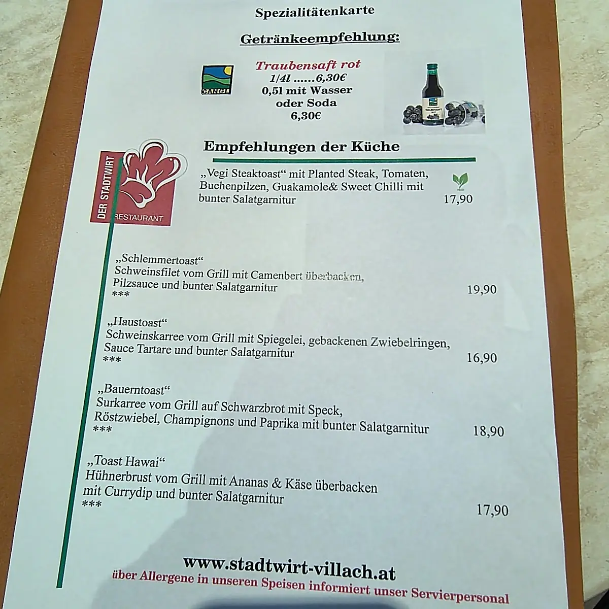 Speisekarte photo 3