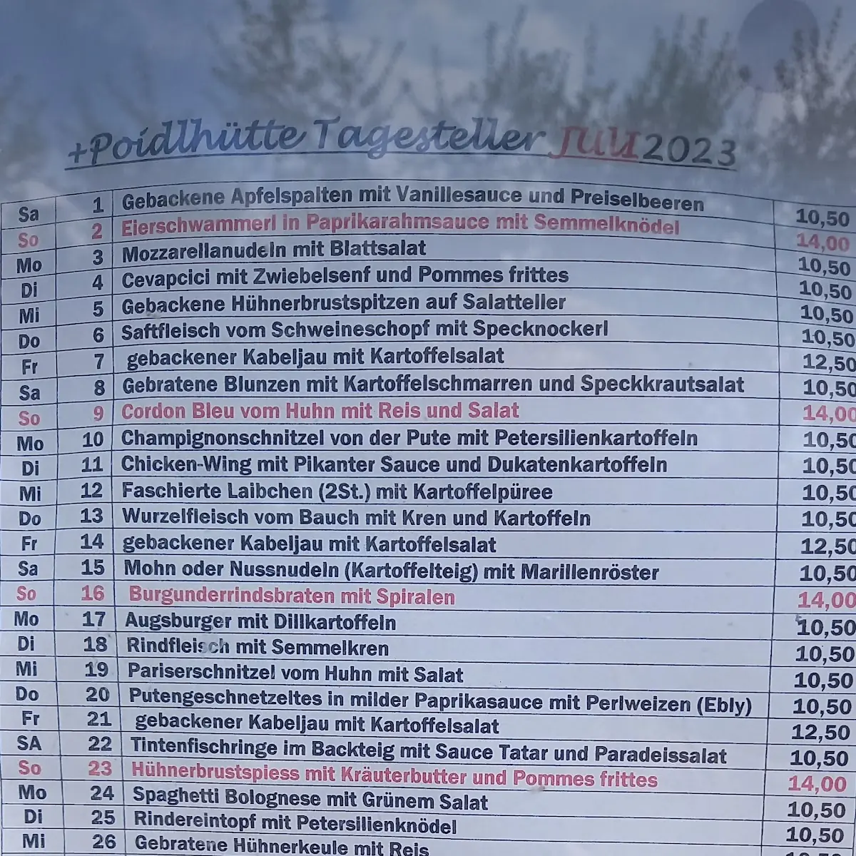 Speisekarte photo 3