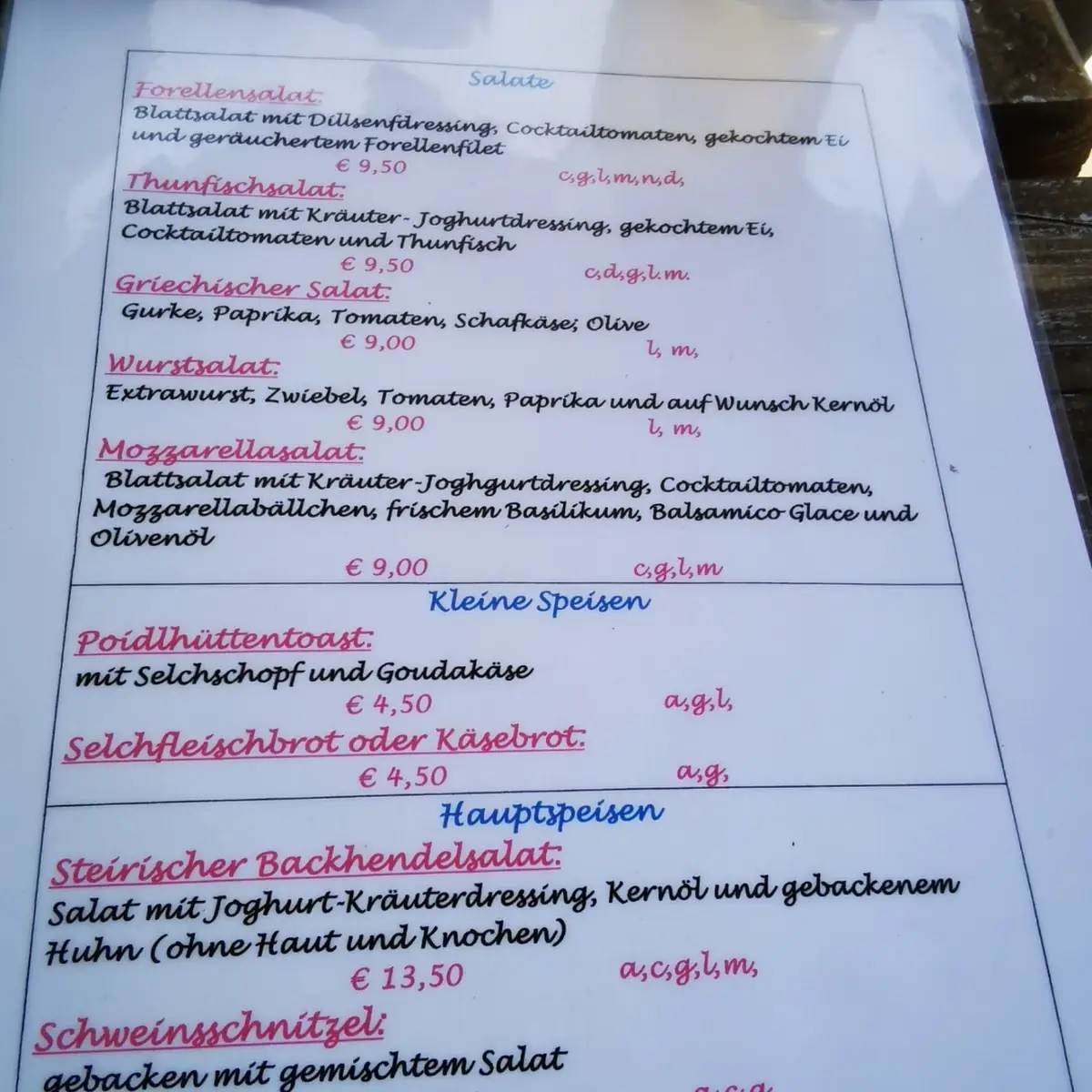 Speisekarte photo 8