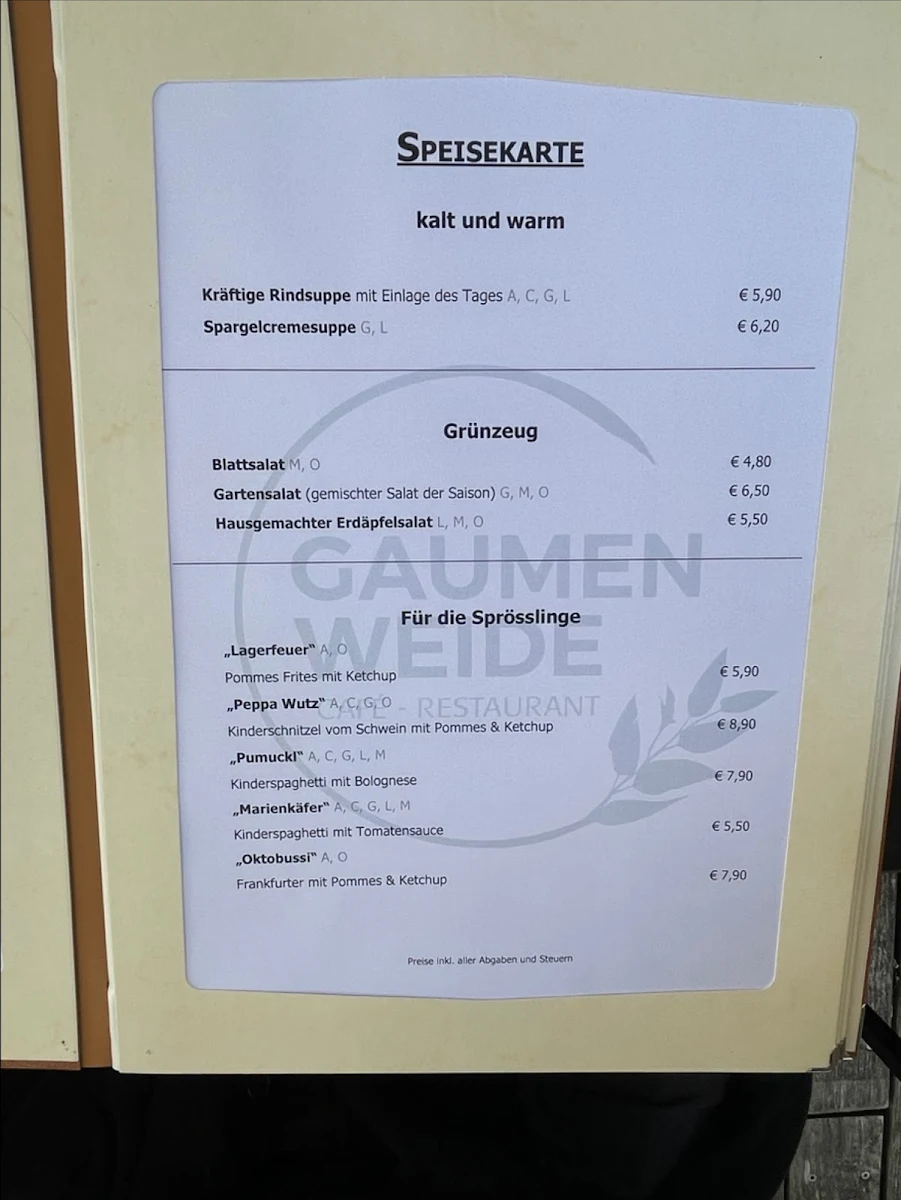 Speisekarte photo 1