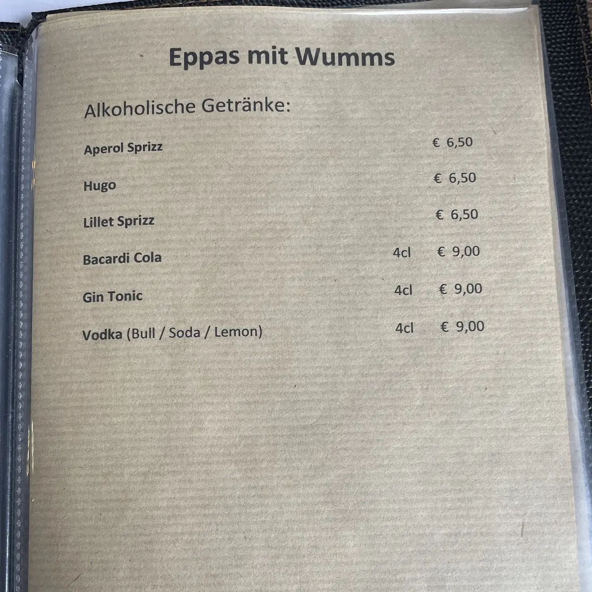 Speisekarte photo 2