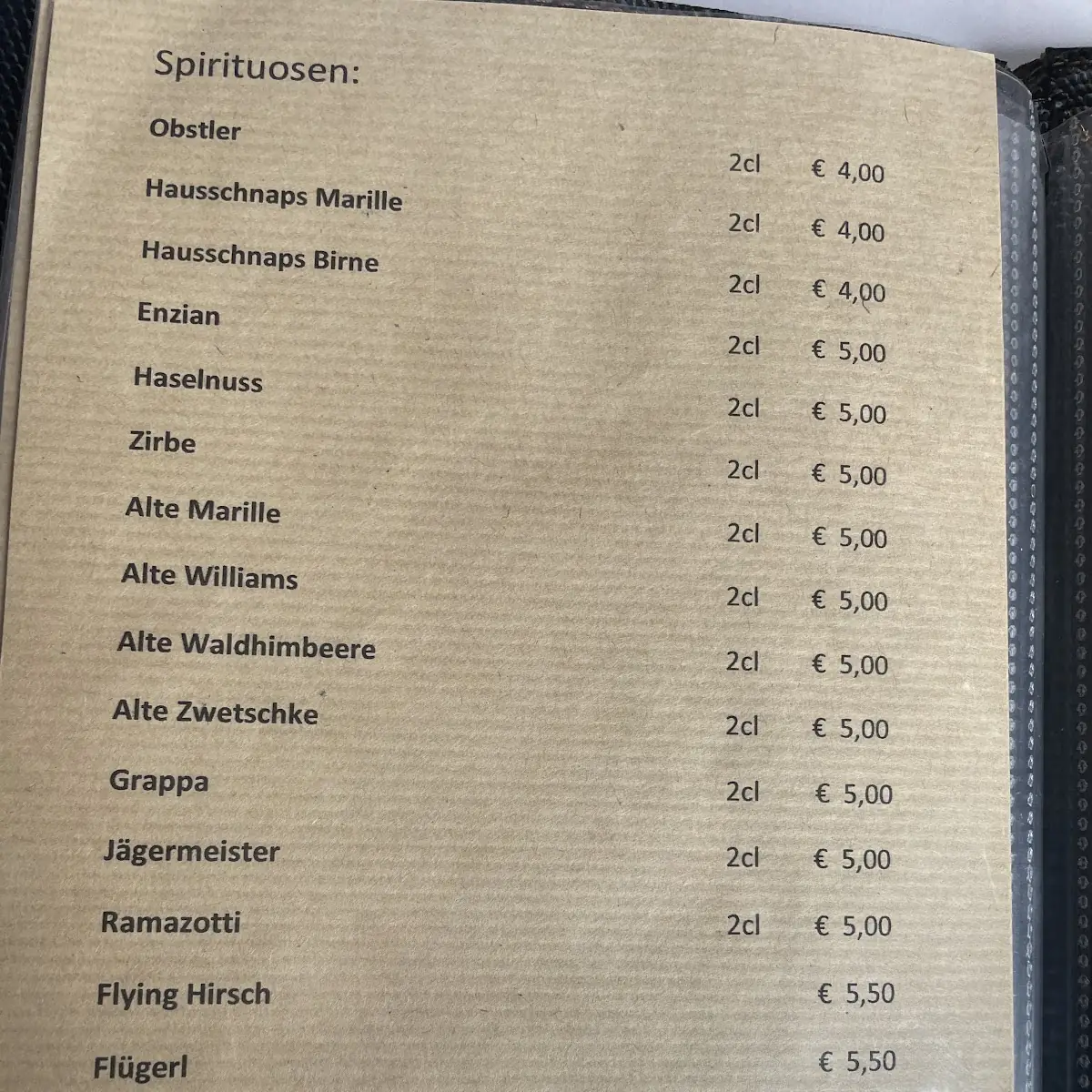 Speisekarte photo 3