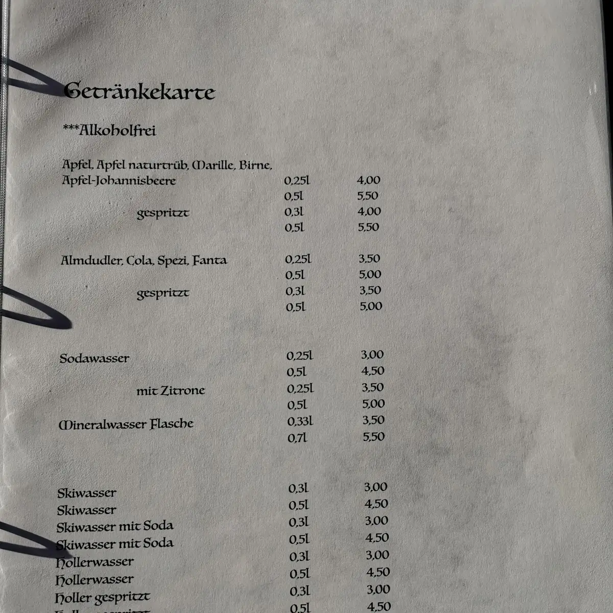 Speisekarte photo 3