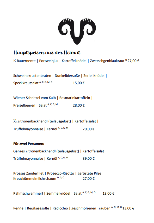 Speisekarte photo 2