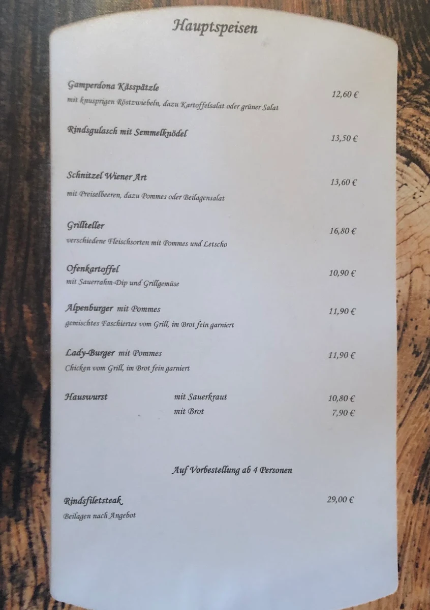 Speisekarte photo 2