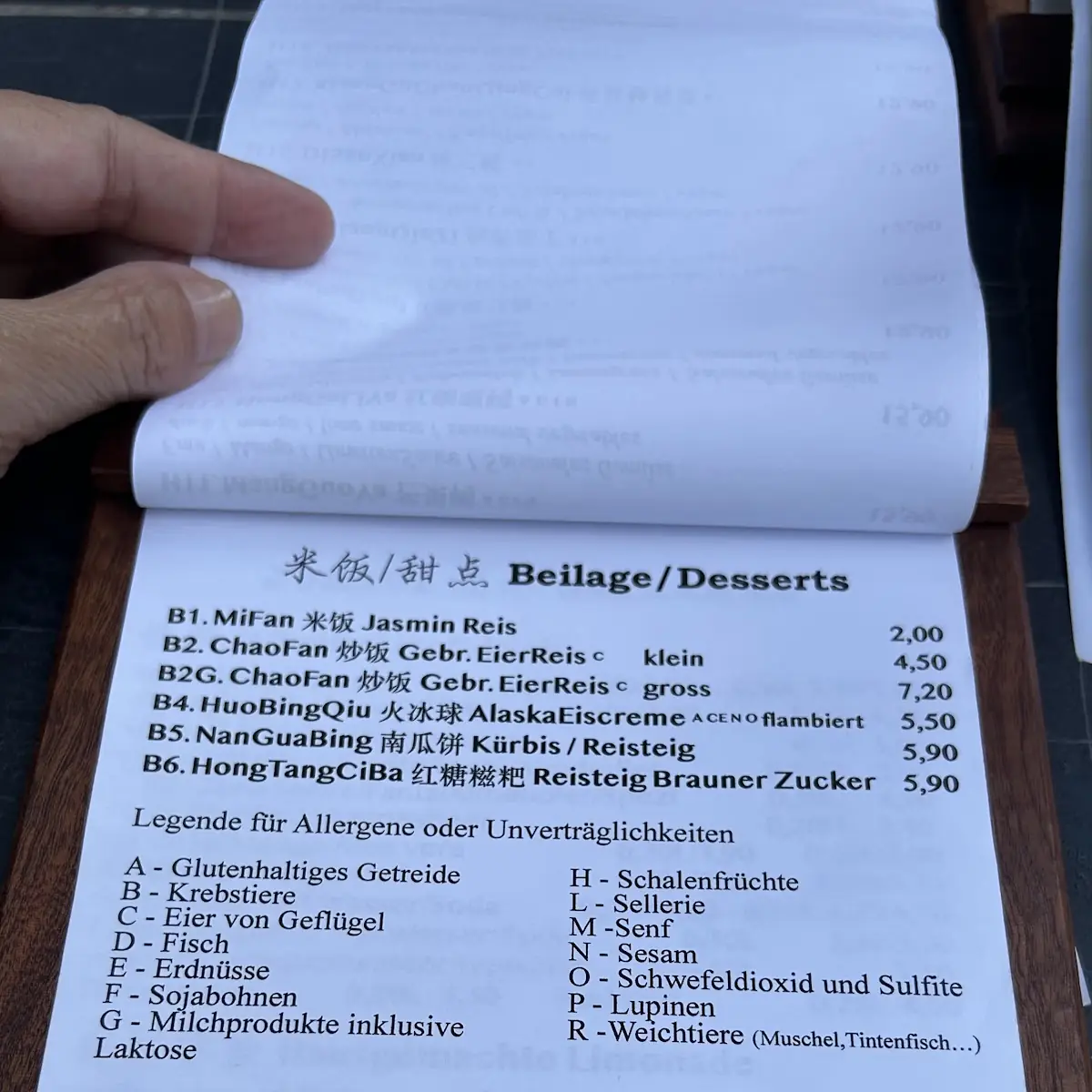 Speisekarte photo 2
