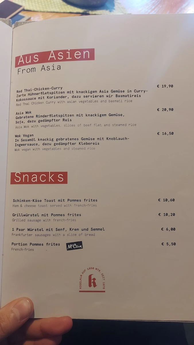 Speisekarte photo 2