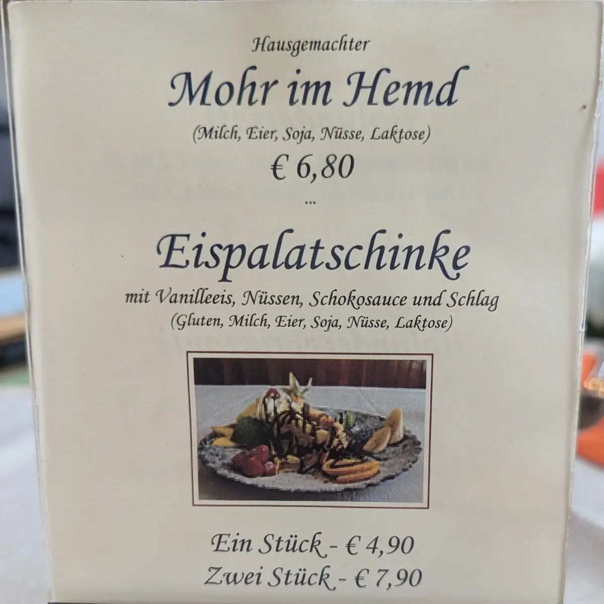 Speisekarte photo 2