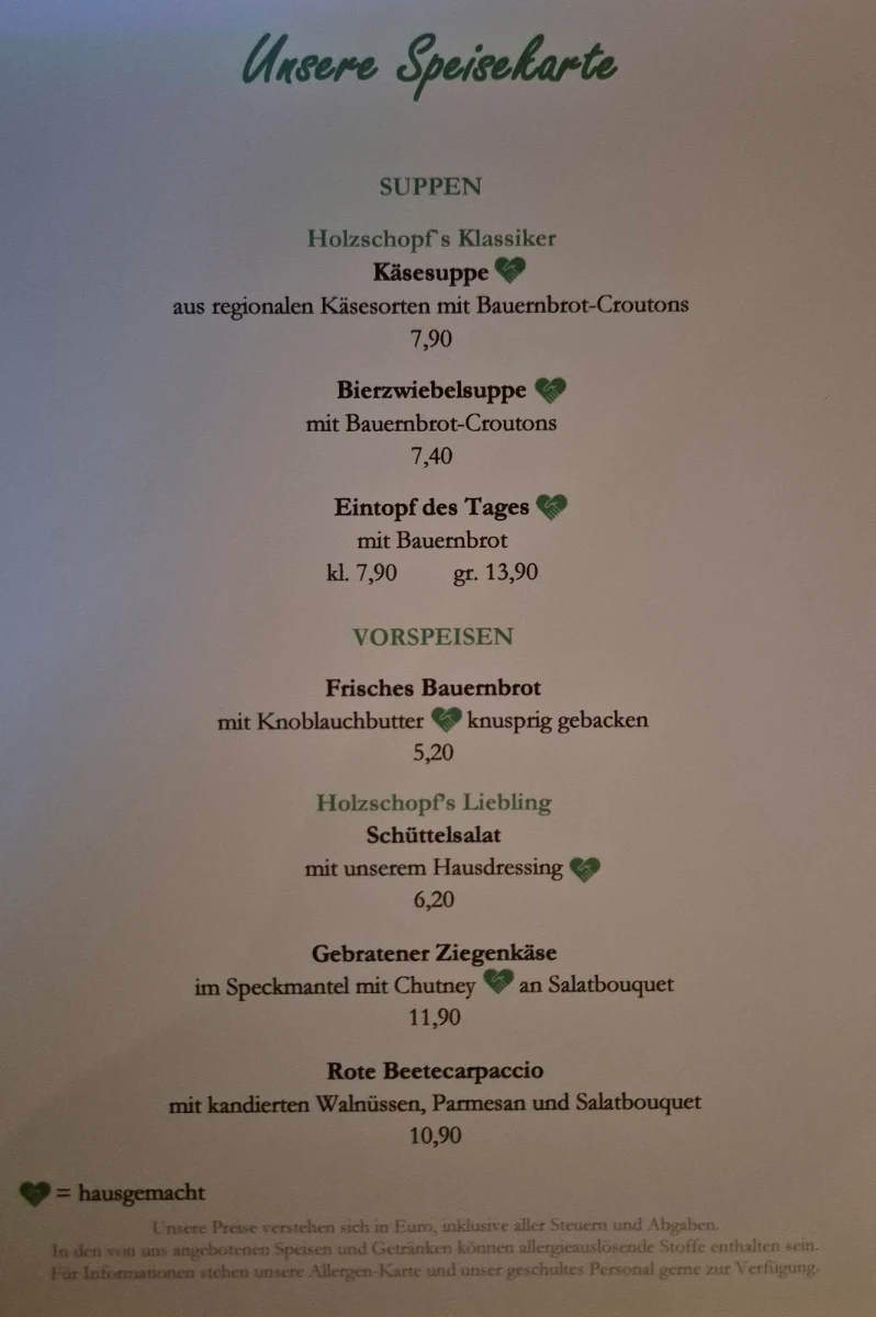Speisekarte photo 2