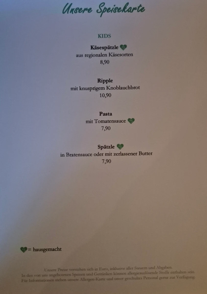 Speisekarte photo 6