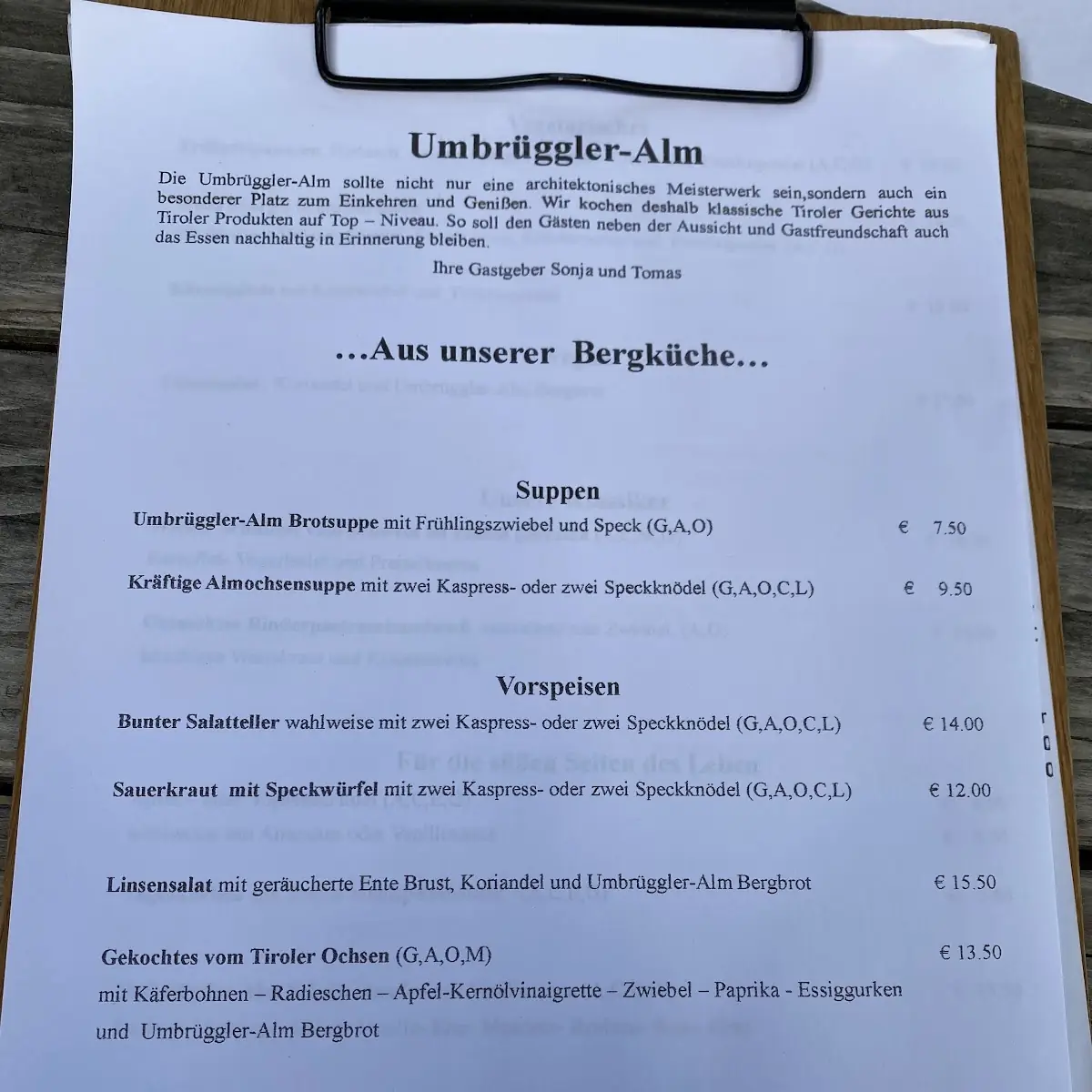 Speisekarte photo 6
