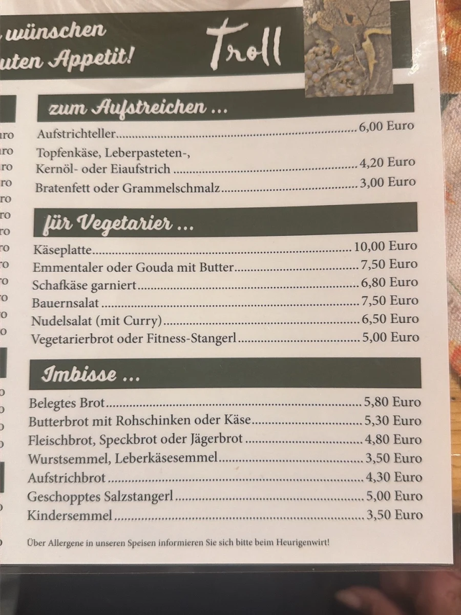 Speisekarte photo 2