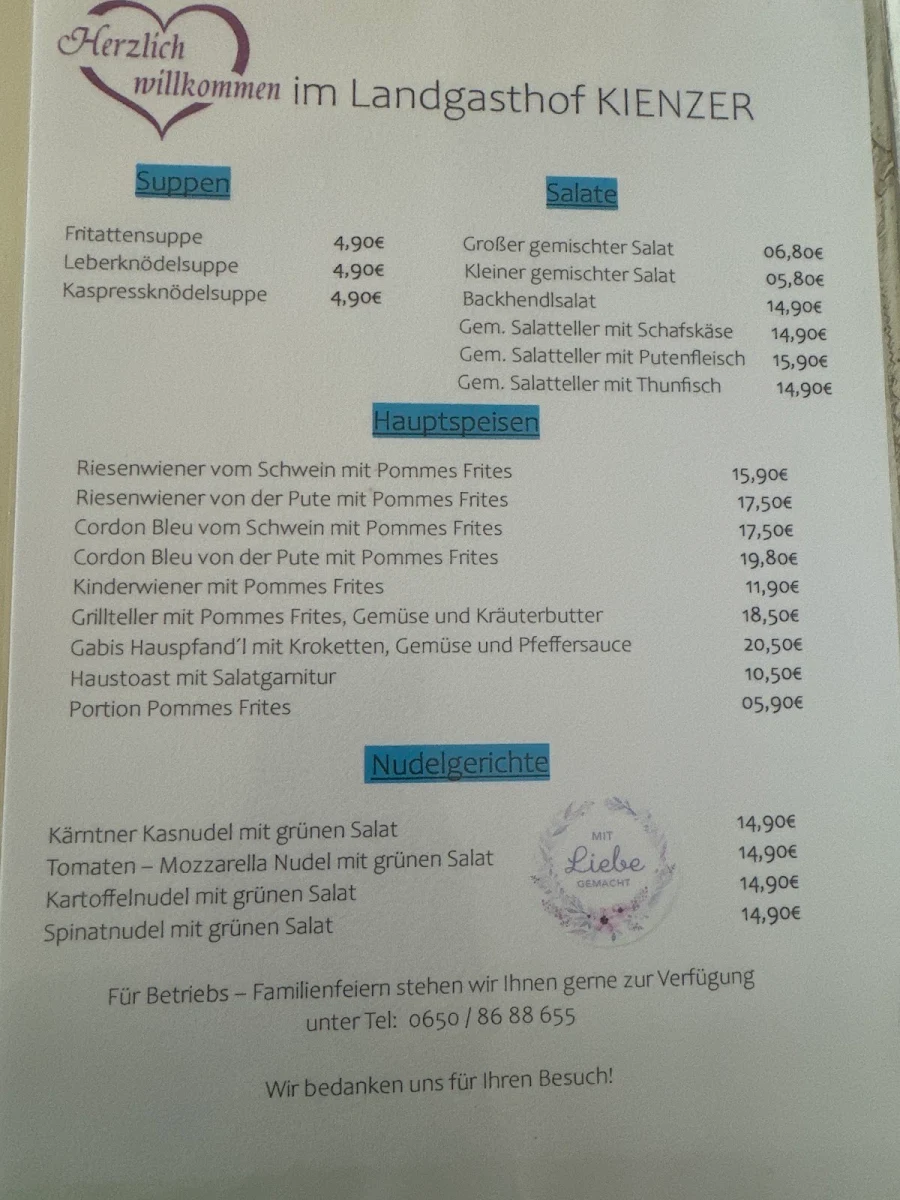 Speisekarte photo 3