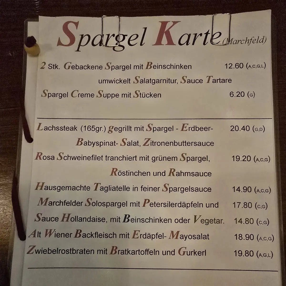 Speisekarte photo 4