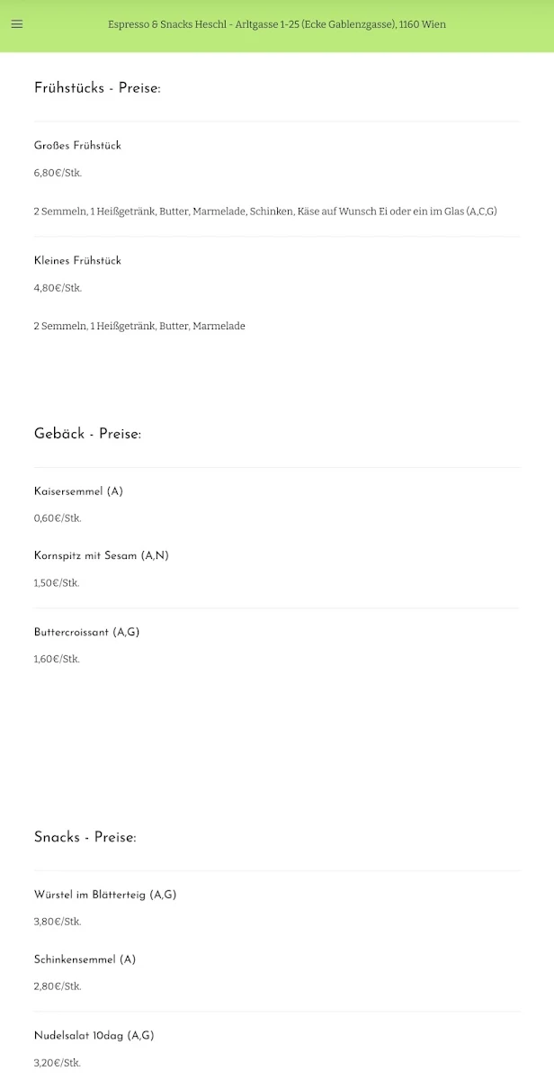 Speisekarte photo 4