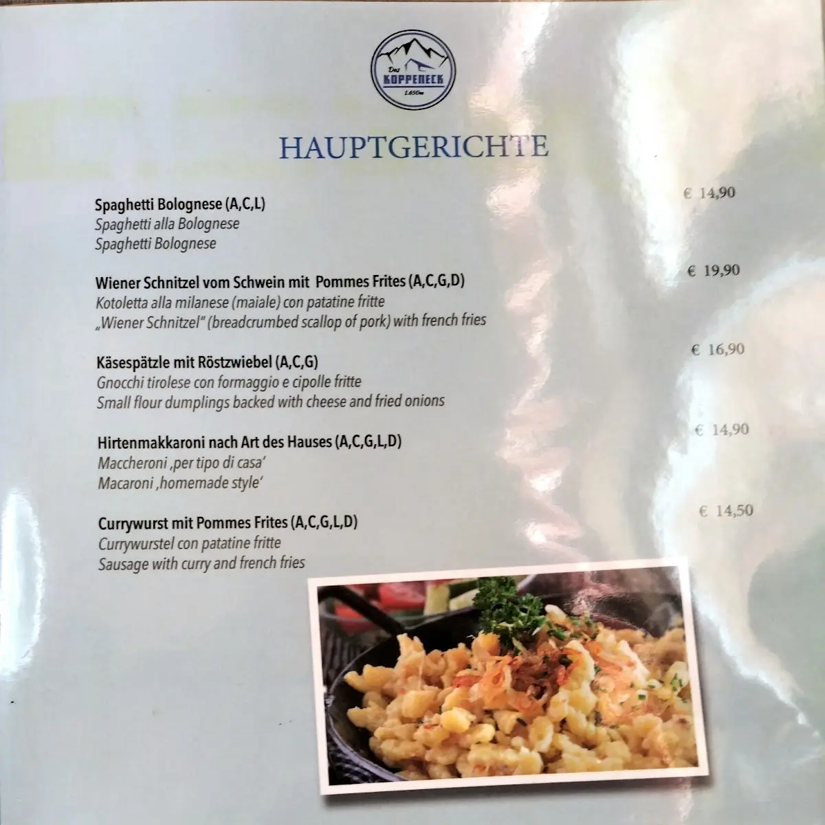 Speisekarte photo 5