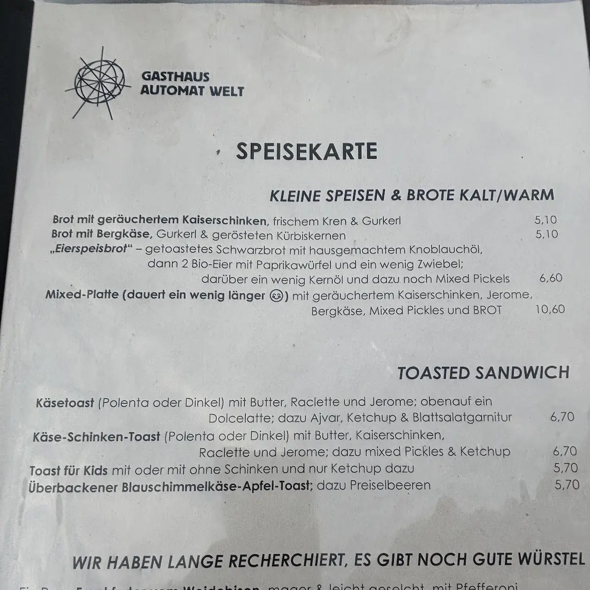 Speisekarte photo 1