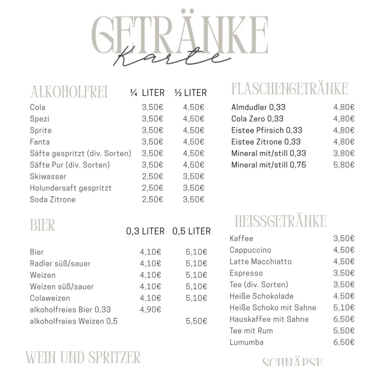 Speisekarte photo 1