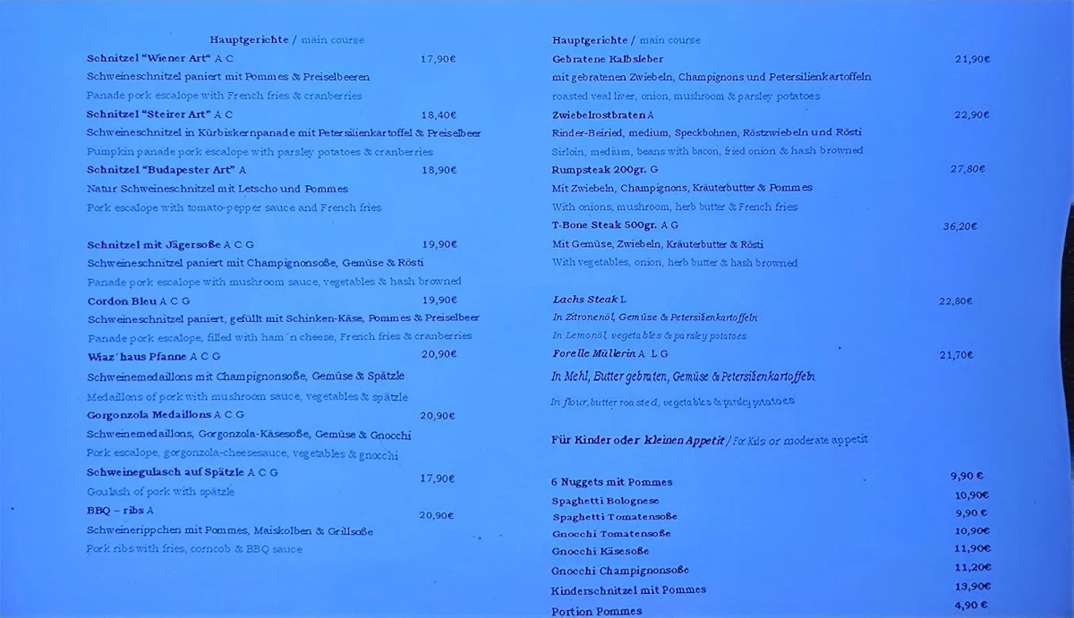 Speisekarte photo 1
