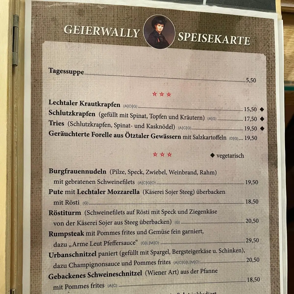 Speisekarte photo 1
